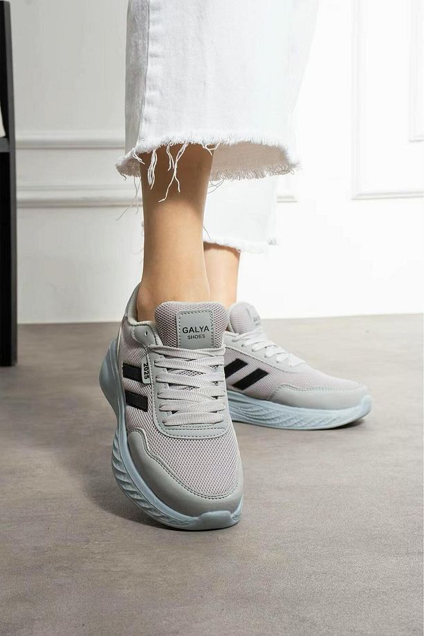 Kadın- Sneaker Spor Ayakkabısı Konforlu Esnek Kaliteli Bağcıklı Faylon Taban Kullanışlı - 2