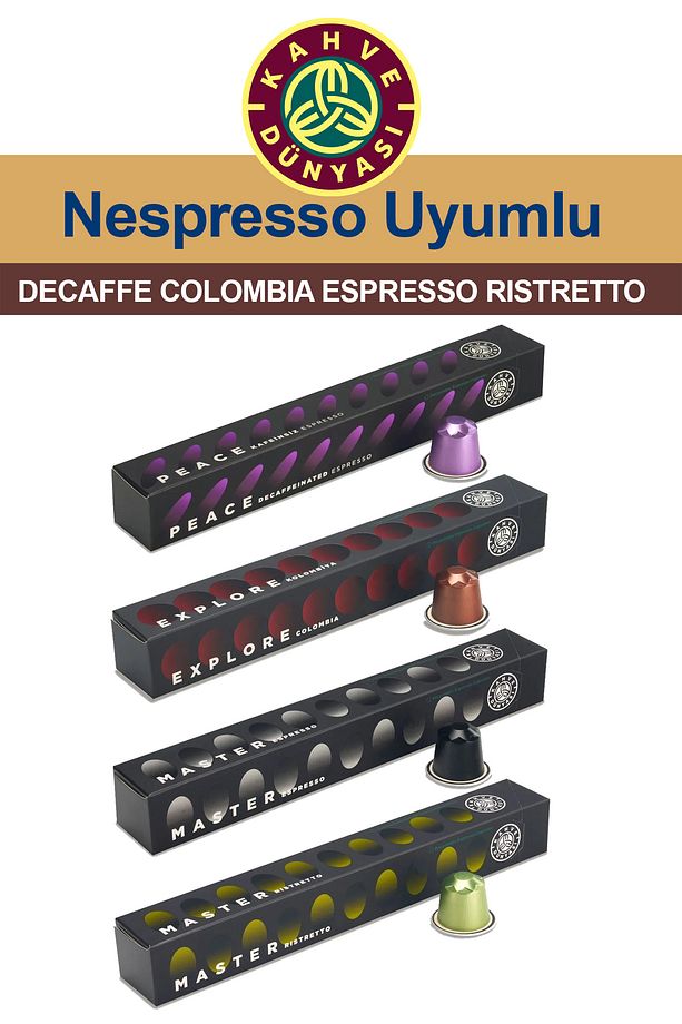 Rıstretto Decaffe Nespresso Kapsül Kahve Tadım Seti Rıstretto Decaffeinated Colombia Espresso 4x10 - 1