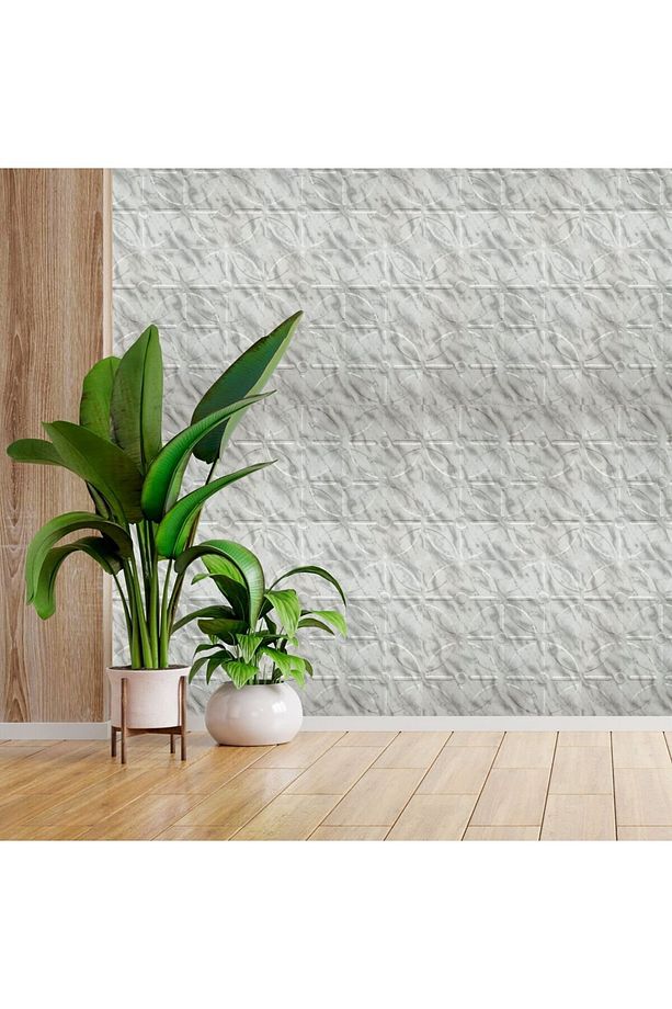 Kendinden Yapışkanlı 3d Kabartmalı Mermer Yuvarlak Desen Pvc Duvar Panel 41x41 Cm/ 6 Adet /1 M² - 6