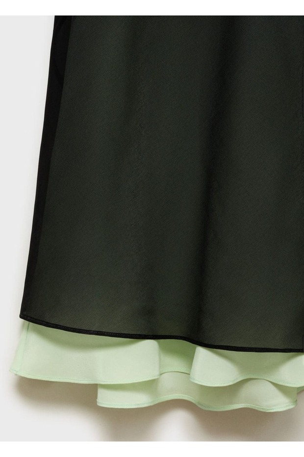 Yarı şeffaf kombine elbise - 6