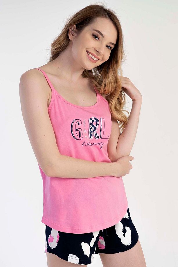 Pamuklu Kadın Ip Askılı Şortlu Pijama Takım
, 212201 - 2