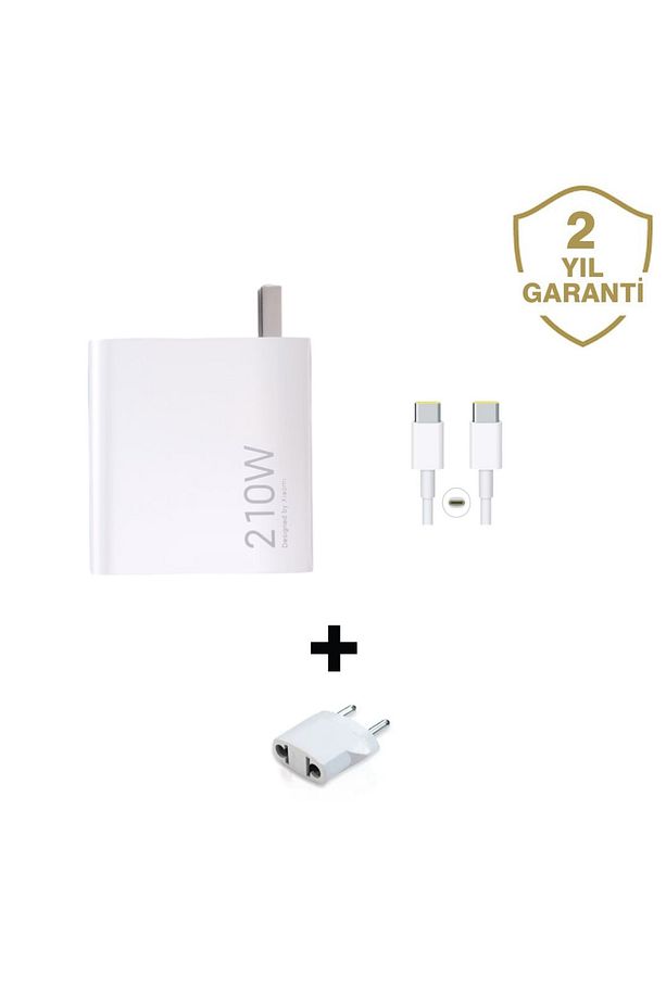 210 Watt Turbo Hızlı %100  Mi Şarj Aleti 1metre Çift taraflı Typc-e Girişli Sarj Aleti - 1