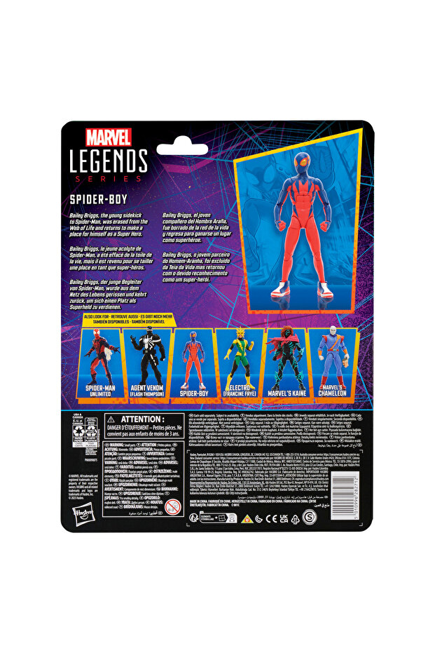 Hasbro Marvel Legends Series Spider-Boy (Retro Comics) Aksiyon Figürü - 5