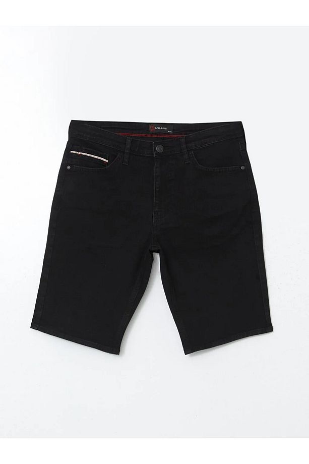 LCW Jeans Siyah Slim Fit Erkek Jean Şort - 1