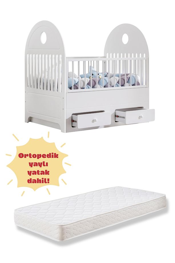 Lotus Büyüyen Karyola / Komple Mdf - Lake / Ücretsiz Kurulum / Ortopedik Yaylı Yatak Dahil - 1