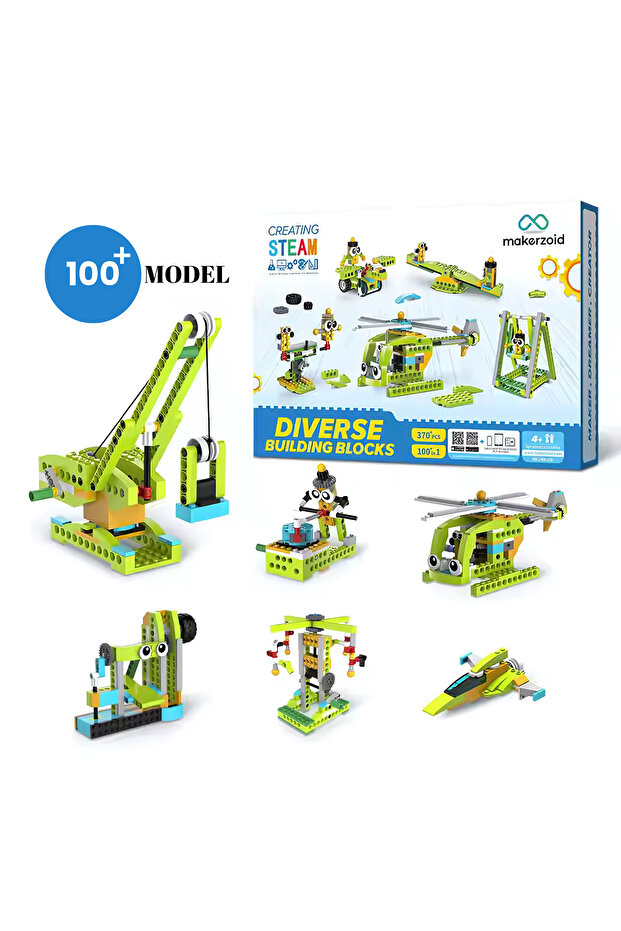 Diverse Building Blocks 370 Parça 100+ Model - 1