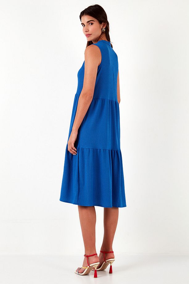 Regular Fit Kolsuz Midi Elbise ELBİSE 5869008 - 6