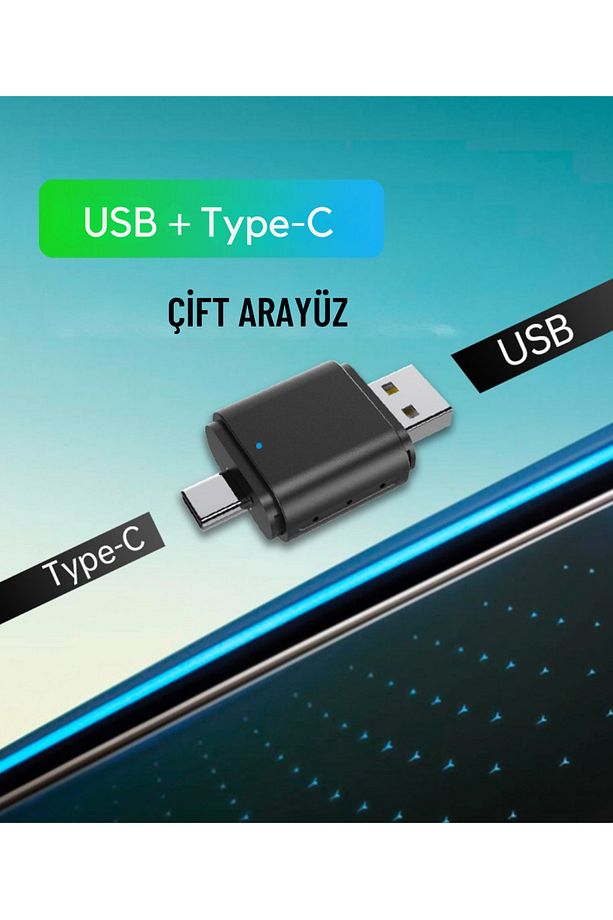 Mini Carplay 2in1 Araç Kiti Wireless/kablosuz Carplay Ve Android Araç Adaptörü Type-c Usb'li - 6