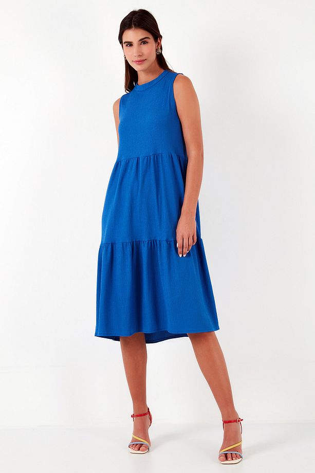 Regular Fit Kolsuz Midi Elbise ELBİSE 5869008 - 3