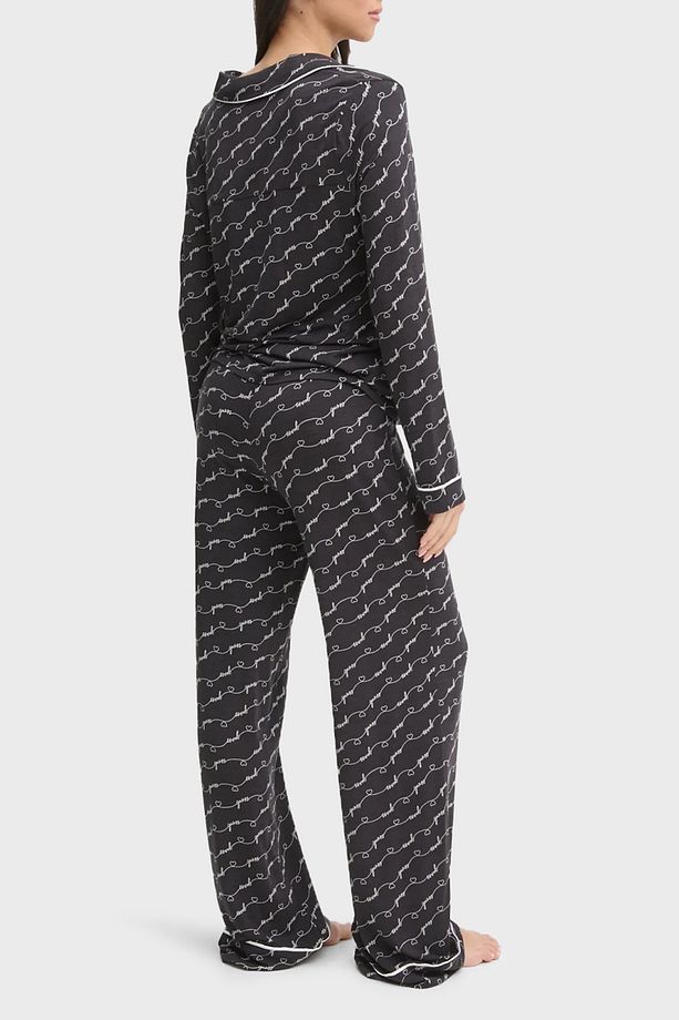 Sasha Desenli Regular Fit Yüksek Bel Bol Paça Modal Pijama Takımı O5RX08KCIN2 PİJAMA TAK - 2