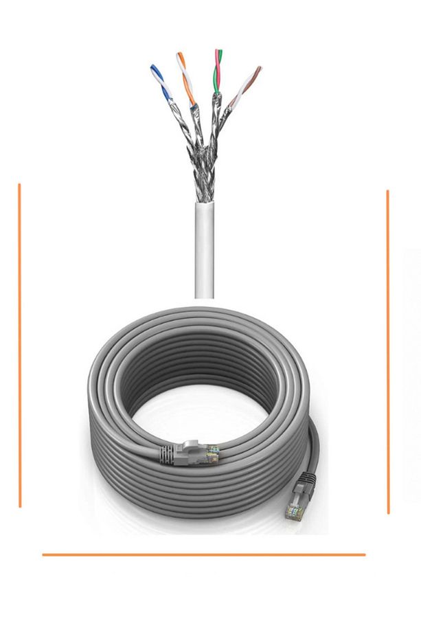 Cat6 1000mbps 15 Metre Ethernet Kablosu Internet Veri Rj45 Kablosu - 3