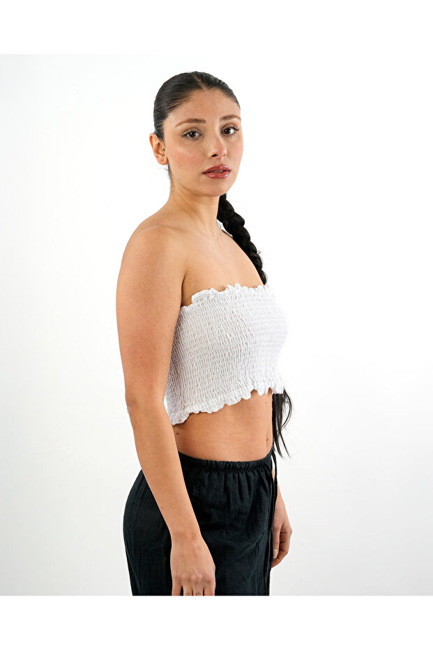 Straplez vücudu saran crop