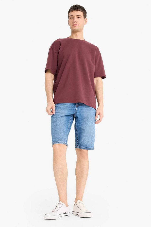 Regular Fit Jean Bermuda Şort E5983AX25SM - 2