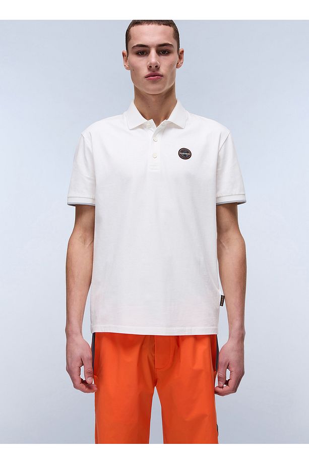 NP0A4IDA2061-E-BADGE SUM Beyaz Relaxed Erkek T-Shirt - 2