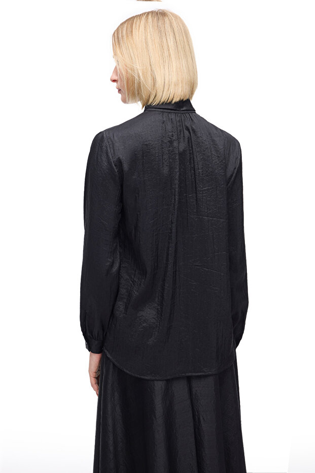 Siyah Eddys Regular Fit Bluz - 6