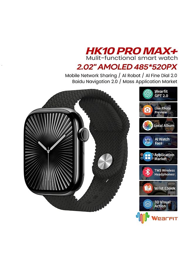 NOM TEKNO / HK10 PRO MAX PLUS AKILLI SAAT(ÇİFT KORDON) SLİM KASA - 2