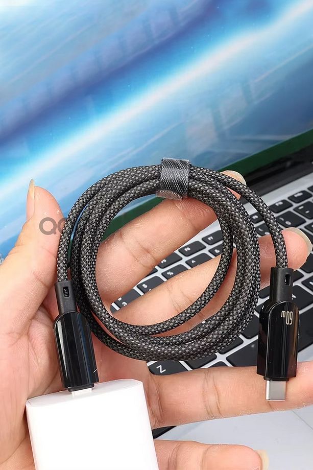 60 Watt Type-c To Type-c Dijital Ekran Sarj Kablosu 60W Şarj Kablosu 1.2m - 8