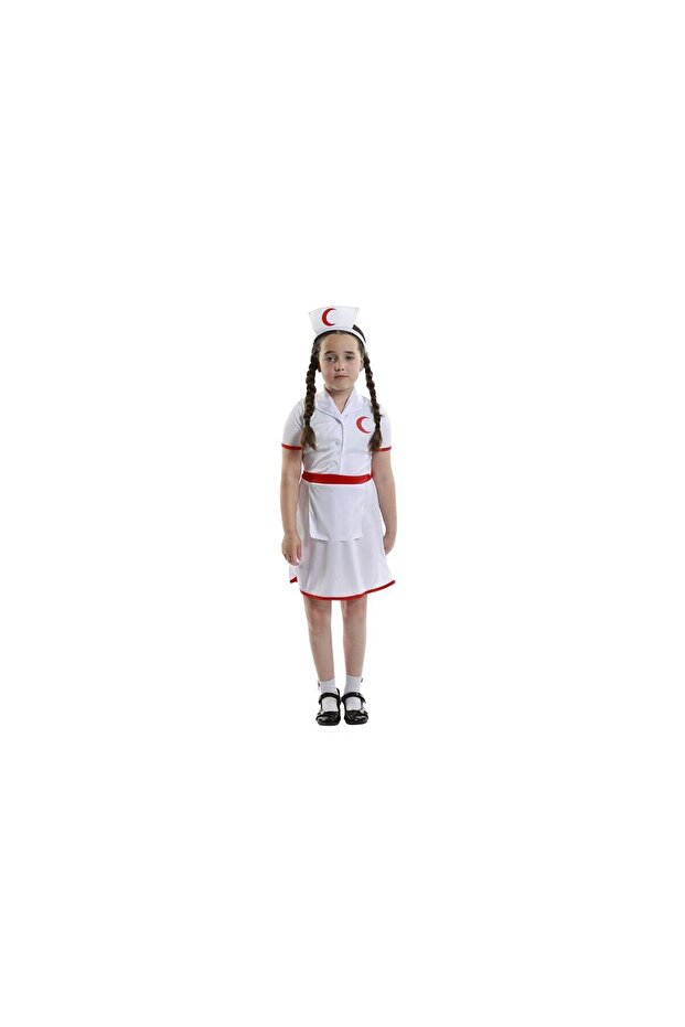 Red Crescent Nurse Costume Large 7-8 Years