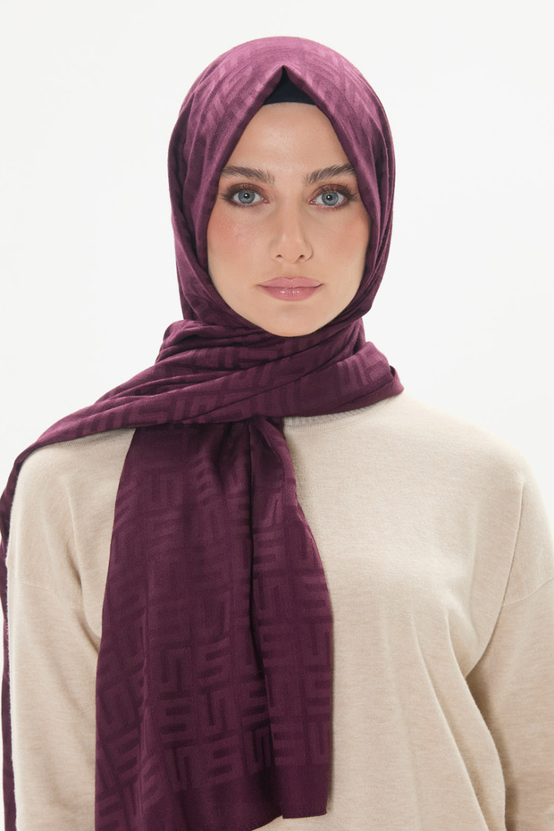 Dört S Logolu Yün Şal - 3