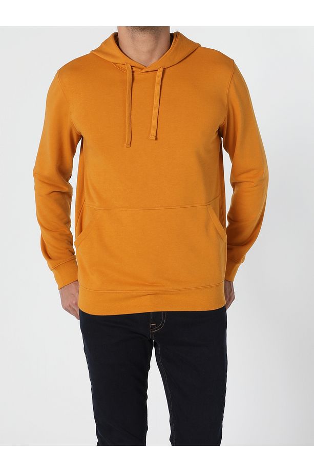 Regular Fit Erkek Sari Sweatshirt - 3