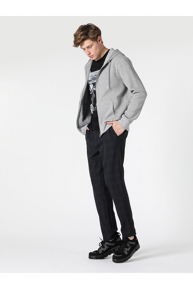 Regular Fit Erkek Gri Ceket - 3