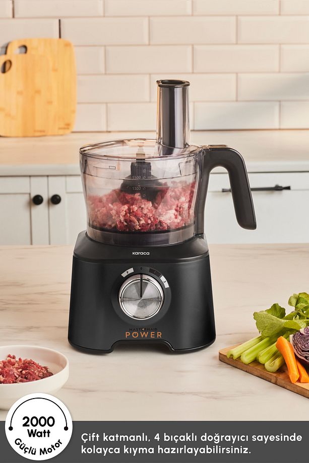 Mastermaid Power 10 in 1 Mutfak Robotu Black Blender Seti 2000w - 7
