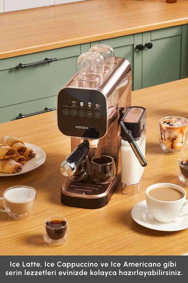 Mycaffee Barista S20 Entegre Süt Hazneli Otomatik Espresso ve Latte Makinesi Amber - 5