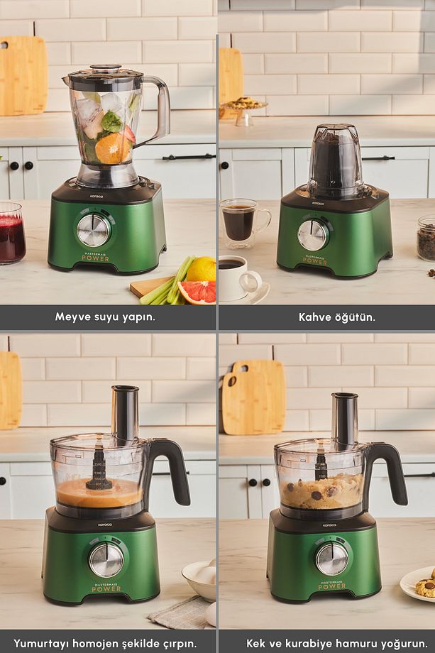 Mastermaid Power Multifunctional 10 in 1 Emerald Green Mutfak Robotu 2000 W - 5
