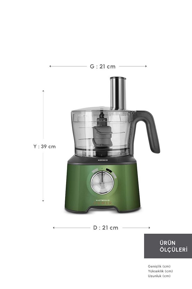Mastermaid Power Multifunctional 10 in 1 Emerald Green Mutfak Robotu 2000 W - 2
