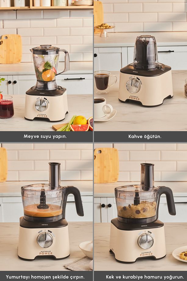 Mastermaid Power Multifunctional 10 In 1 Soft Cream Mutfak Robotu, Blender Seti 2000w - 5