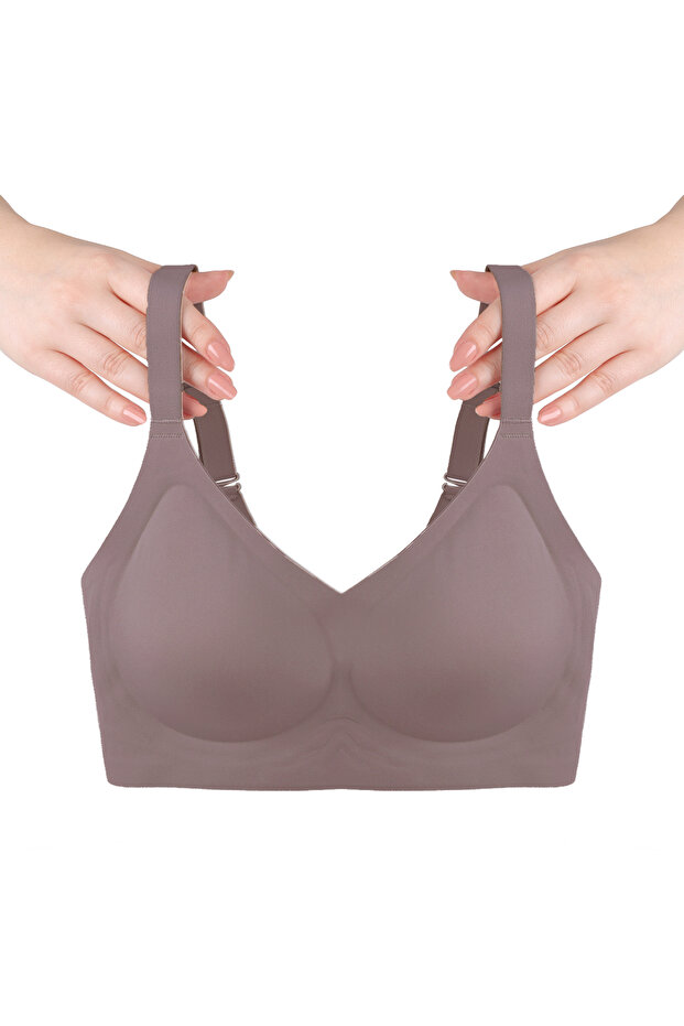 Underwire Free Laser Seamless Invisible Removable Padded Recovery Bra