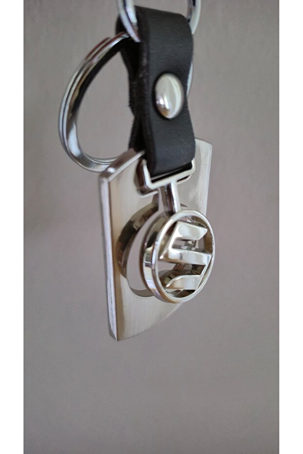 Car Metal Leather Keychain