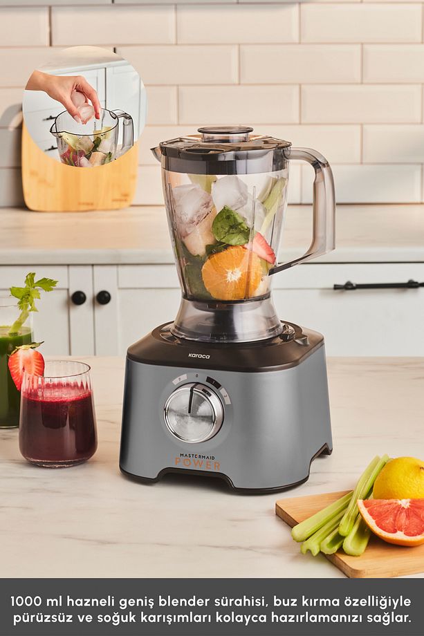 Mastermaid Power Multifunctional 10 In 1 Galaxy Grey Mutfak Robotu, Blender Seti 2000w - 6