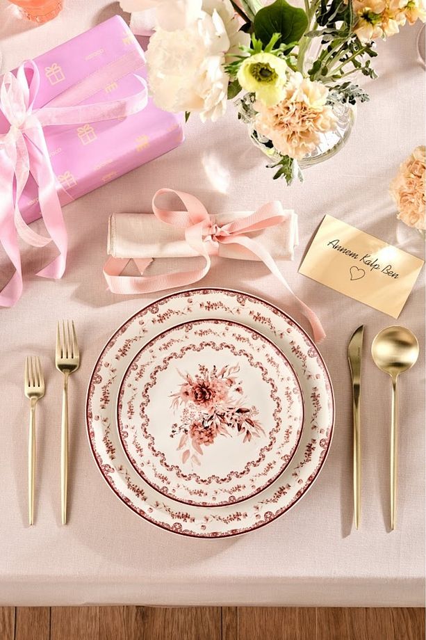 Forever Bone Blume 24 Parça 6 Kişilik Yemek Takımı - 4