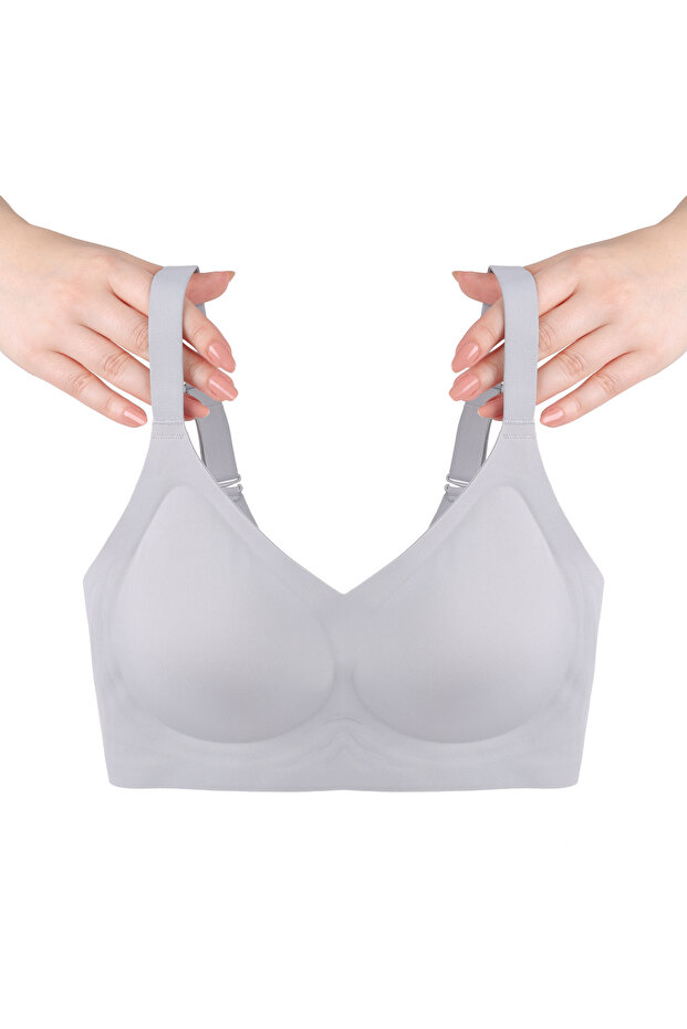 Underwire Free Laser Seamless Invisible Removable Padded Recovery Bra