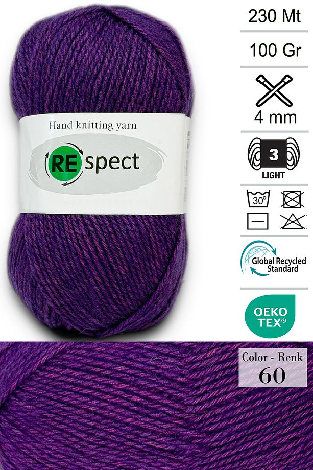 100gr-230mt Soft Akrilik Yün- Bebe İpi- 60 - 1