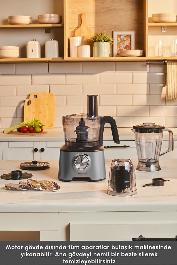 Mastermaid Power Multifunctional 10 In 1 Galaxy Grey Mutfak Robotu, Blender Seti 2000w - 8
