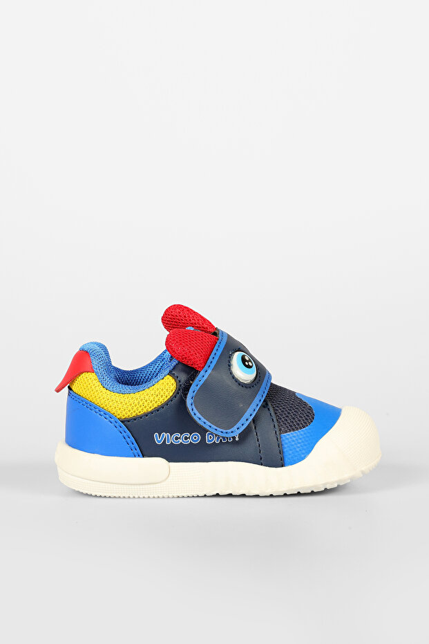 Loca Printed Baby Boy Navy Blue Casual Shoes