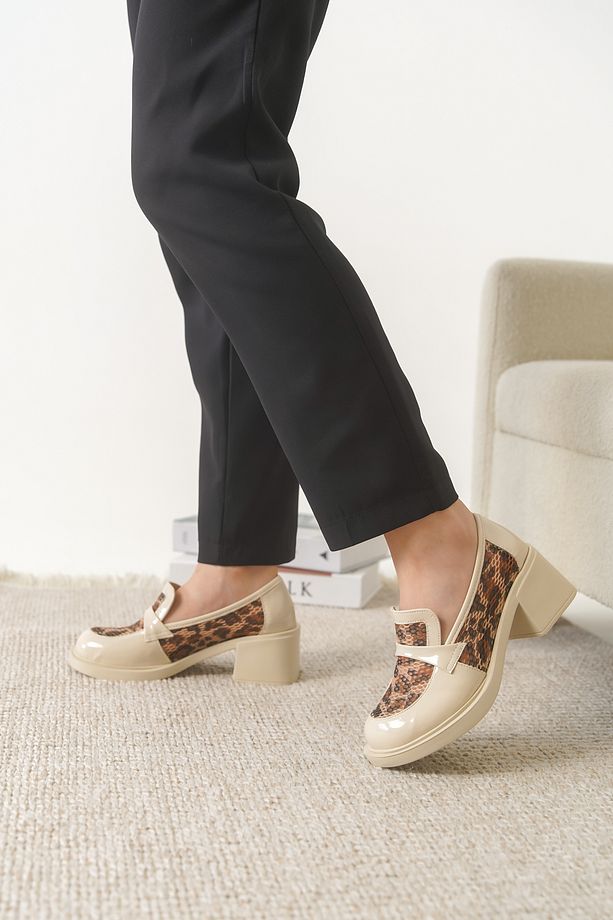 İNT 7222 FİLELİ KALIN TOPUKLU LOAFER - 5