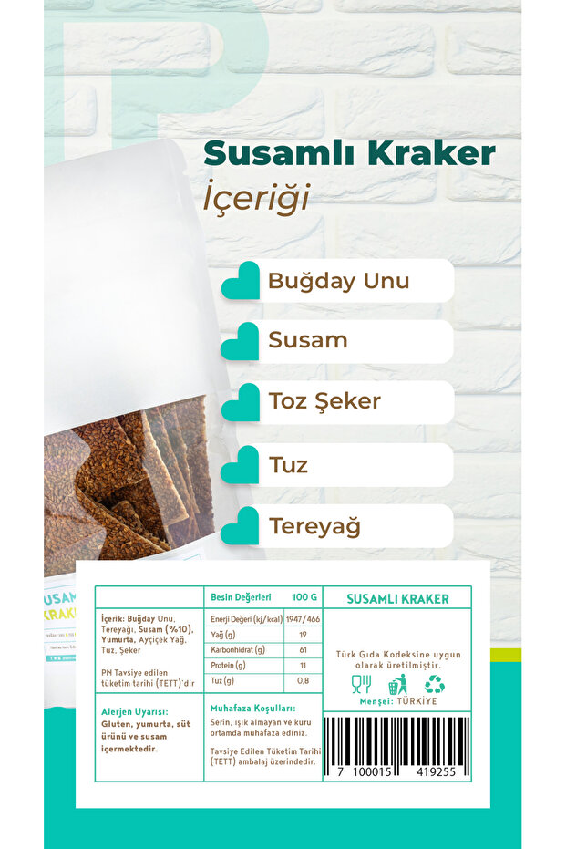 Susamlı Kraker 150 gr - 4