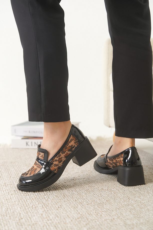 İNT 7222 FİLELİ KALIN TOPUKLU LOAFER - 3