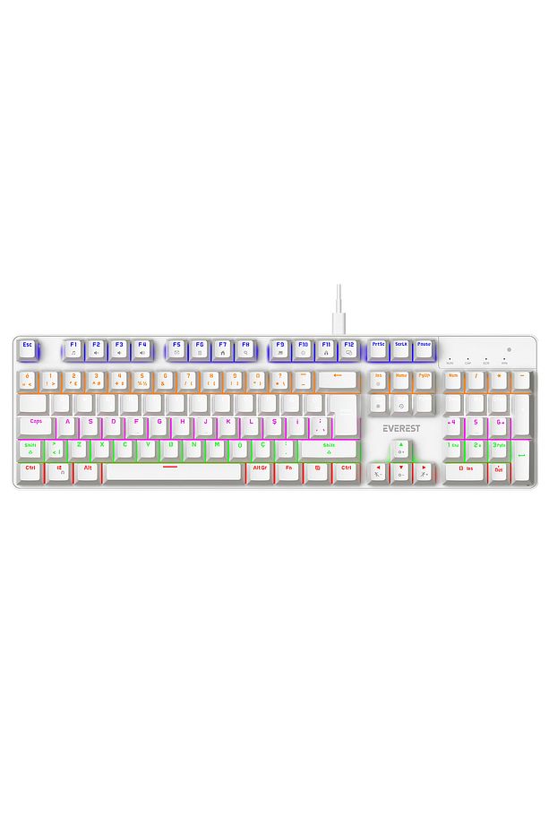 Kb-mekanik 1 Lumos Usb Rainbow Aydınlatmalı Full Anti-ghosting Mekanik Gaming Oyuncu Klavye - 2
