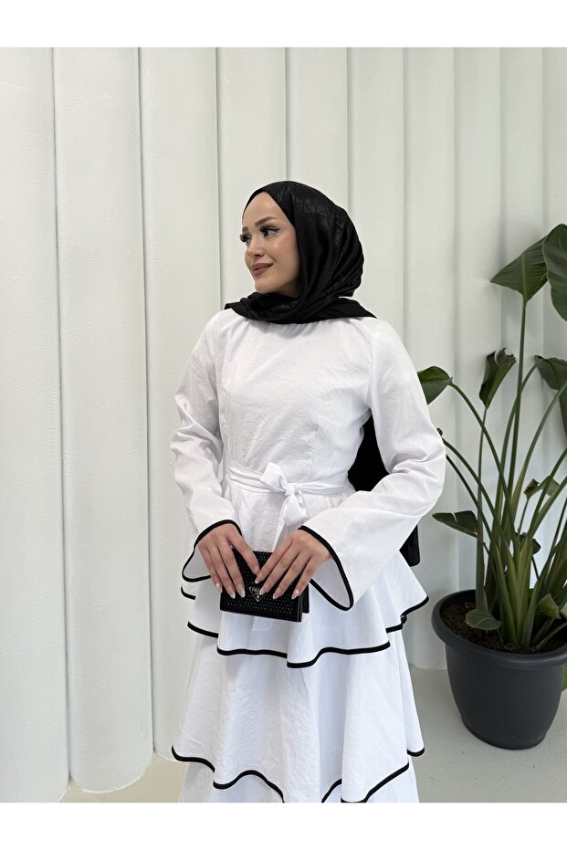 Biyeli Kat Kat Elbise 3-3055 - 4