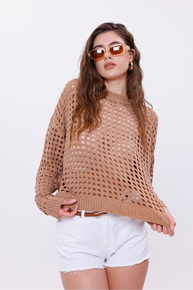 Delikli Kadın Bluz - 1