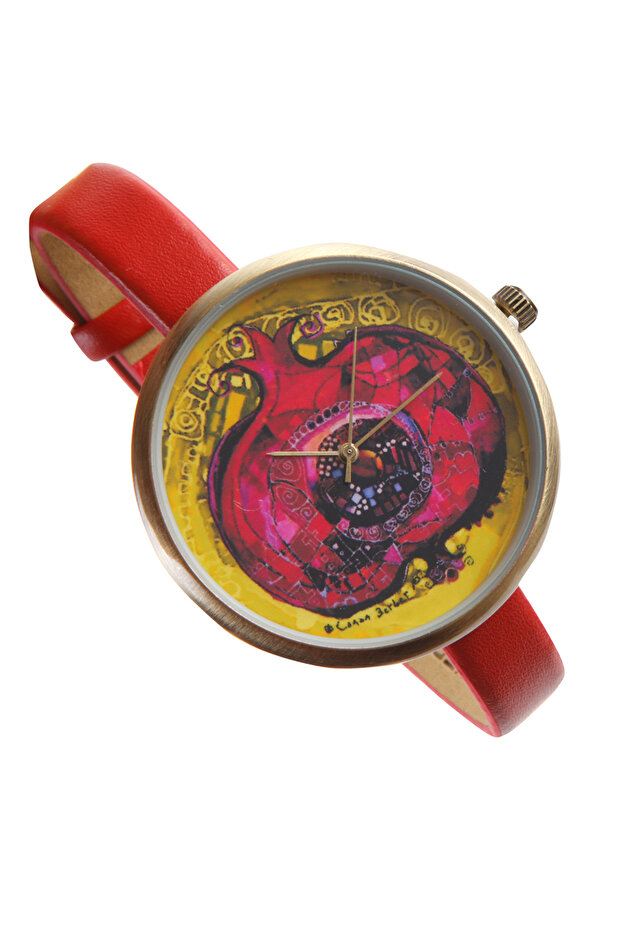 Pomegranate Patterned Wrist Watch - 4