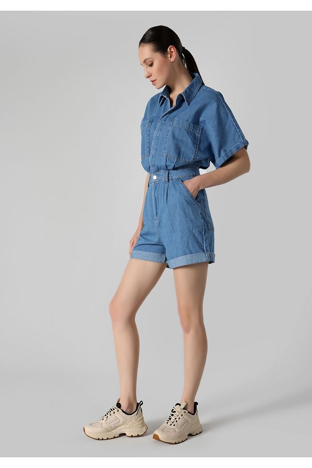 Regular Fit Denim Kadın Şort - 6