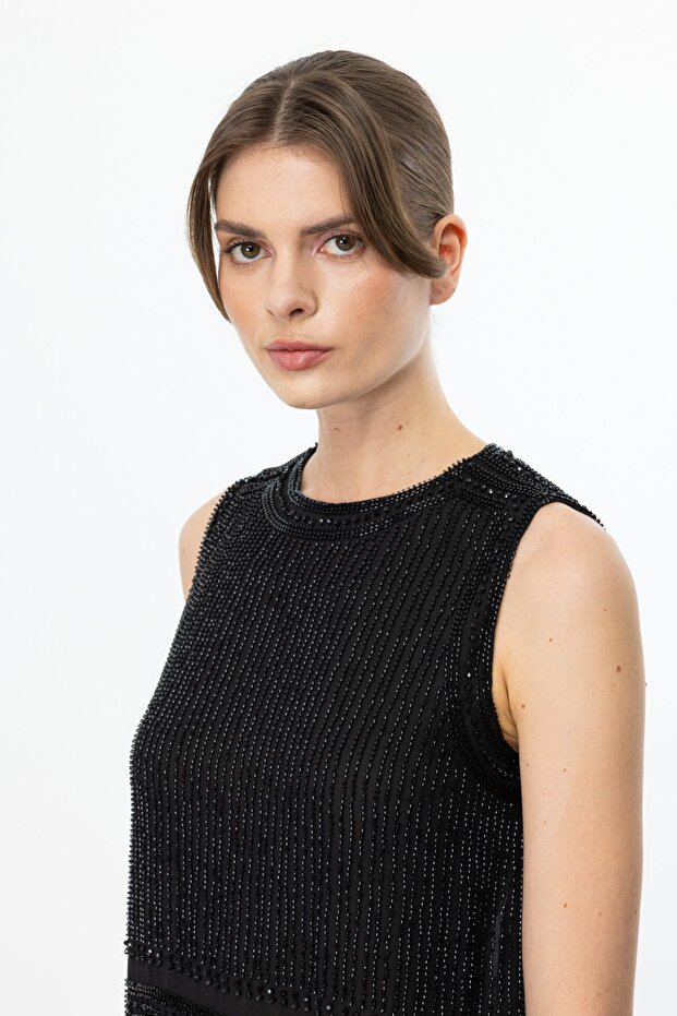 Boncuk İşlemeli Bluz - 2