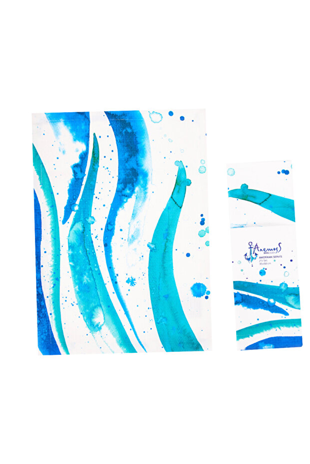 طقم خدمة أمريكي مكون من قطعتين بنمط موجة - 1