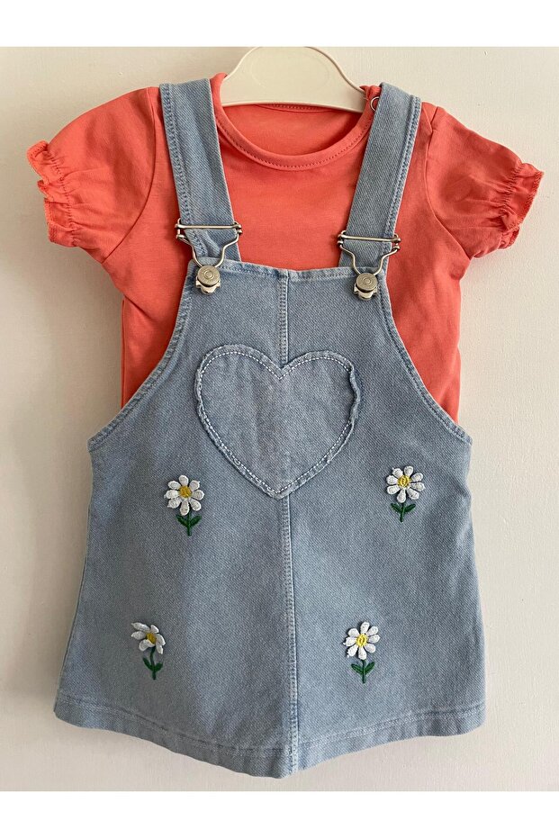 Daisy Patterned Summer Baby Girl Salopet Skirt