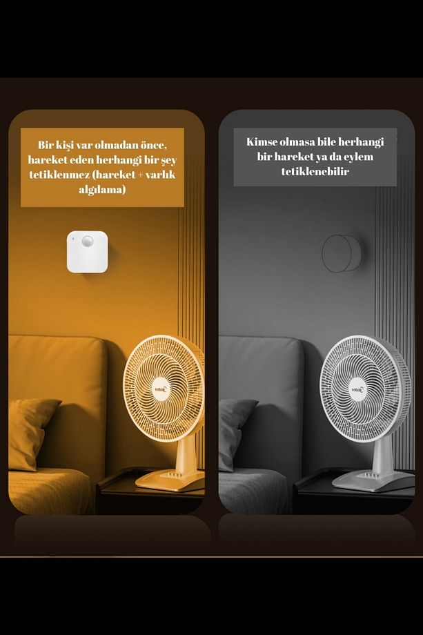 Tuya Zigbee Insan Varlığı Sensörü (RADAR) Pır Hareket Algılama Ortam Işığı Ölçümü 3'lü Sensör - 5